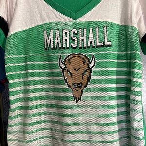 Marshall Kids Green and White Striped Tee